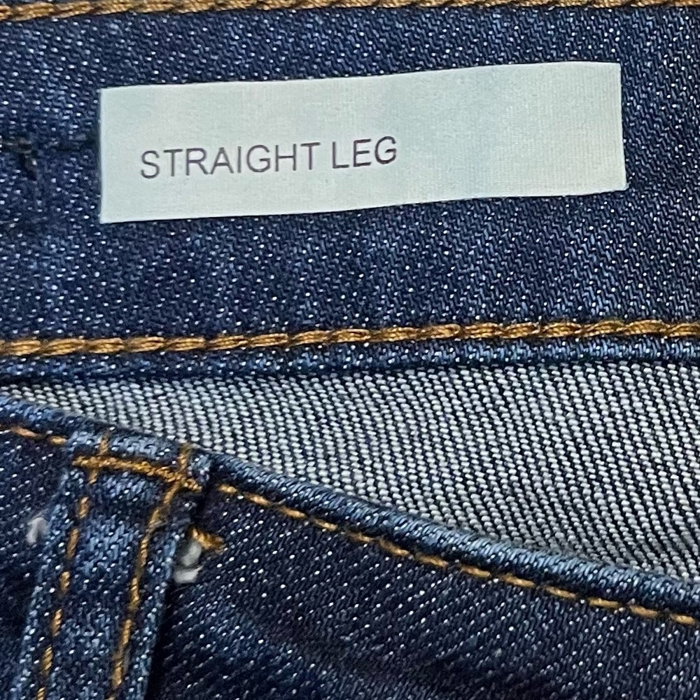 Kut from the Kloth Dark Wash Straight Leg Cuffed Hem Cropped Jeans Sz 6 - Picture 10 of 10
